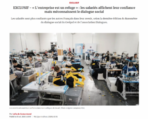 exclusif « l'entreprise est un refuge » les salariés affichent leur confiance mais méconnaissent le dialogue social les echos pict2