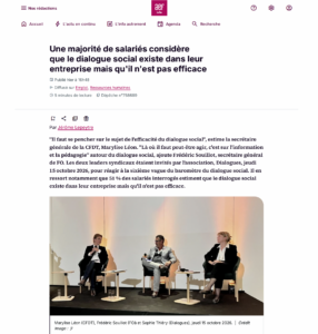 une majorité de salariés considère que le dialogue social existe dans leur entreprise mais qu'il n'est pas efficace pict2