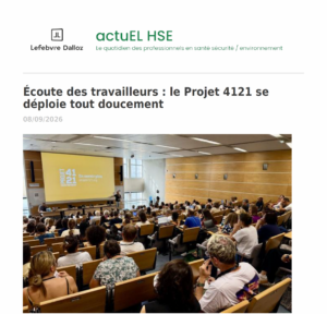 actuel hse ecoute des travailleurs le projet 4121 se deploie tout doucement 2026 09 07 2